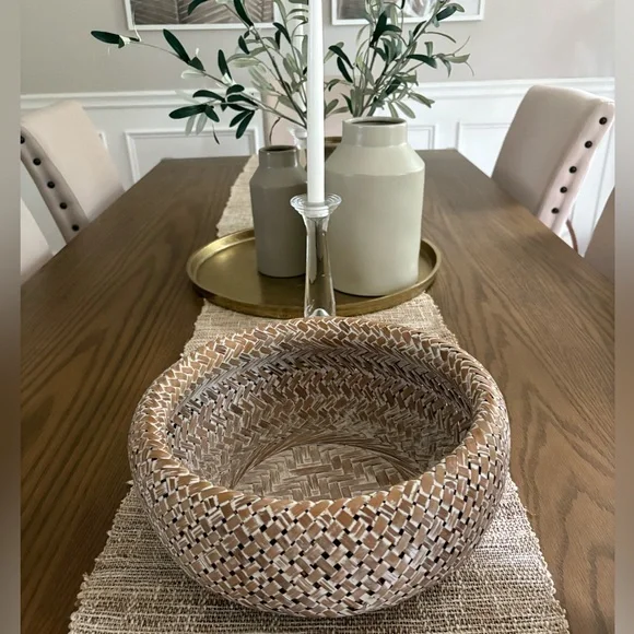 Woven Neutral Fruit Plant Basket Decor