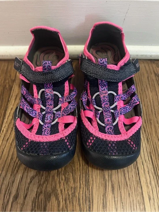 M.A.P. Niagara's Girls Sz 12 Navy & Pink Outdoor Fisherman's Sandals Water Shoes