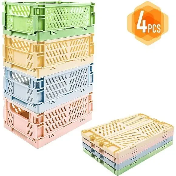 4-Pack Mini Baskets Storage Bin Organizer for Shelf Home Kitchen Classroom
