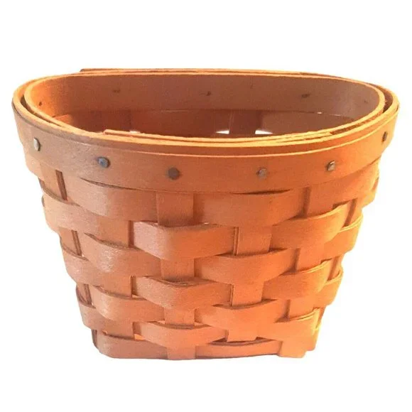 Longaberger Small Wall Pocket Basket 1999? Handwoven 3.5 Inches tall