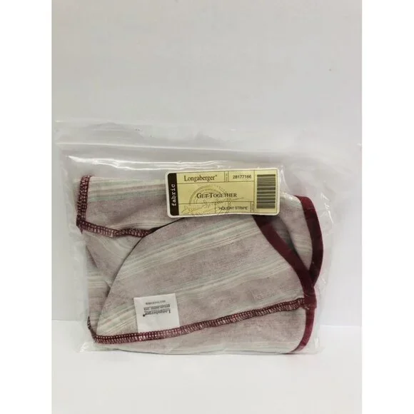 Longaberger Get Together Basket Liner in Holiday Stripe New