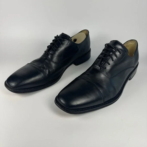 Cole Haan Air Madero Black Cap Toe Oxford Dress Shoes Men's 12M