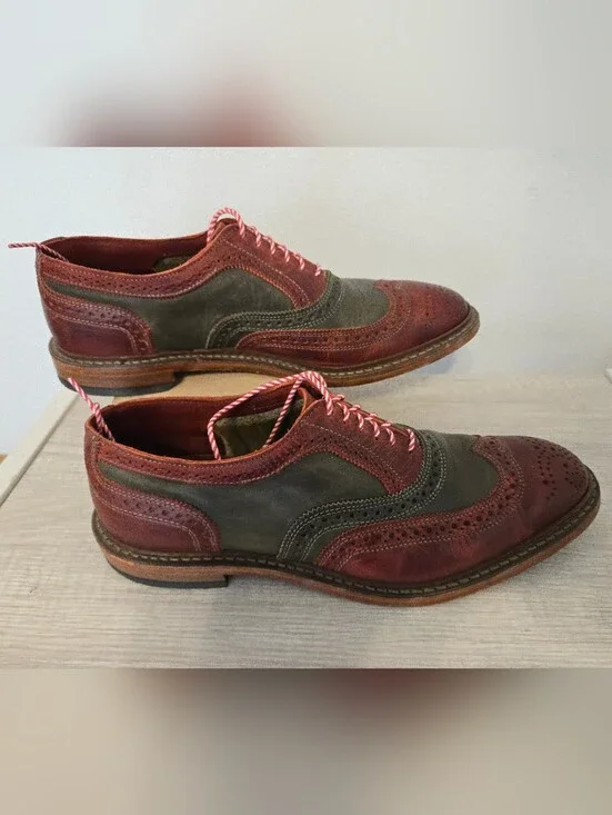 Allen Edmonds Jingle Bell Mok Oxford Wingtip Spectator Leather Mens 9.5 Shoes