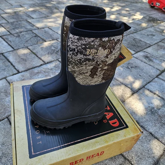 RedHead Youth Waterproof Camouflage Boots – Size 2