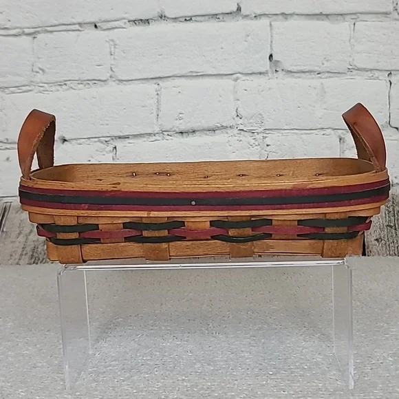 Gerald Henn Vintage 1995 “Workshop” Basket with Leather Strap Handles