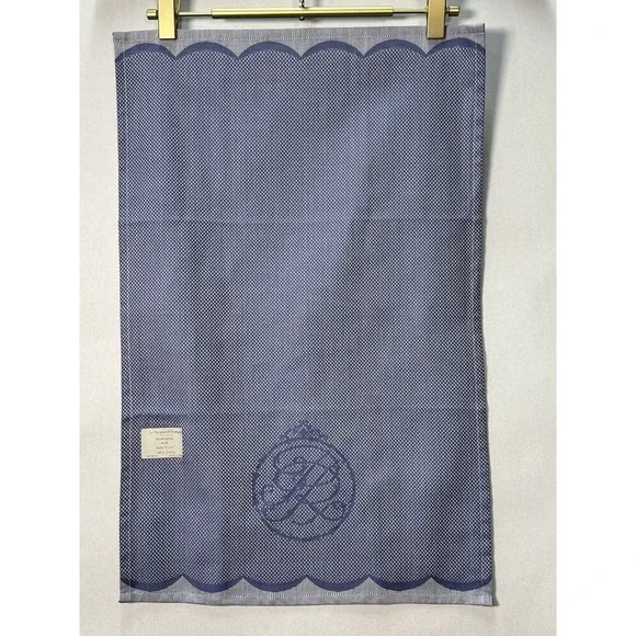 Le Jacquard Francais GUEST HAND TOWEL Classic Pattern BLUE 15