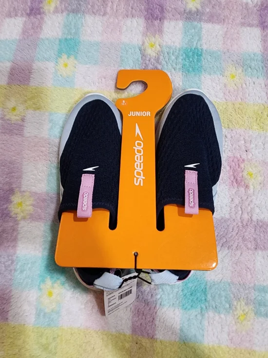 Speedo Junior Navy Water Shoe with Pink Pull Tabs S (13-1) Junior New