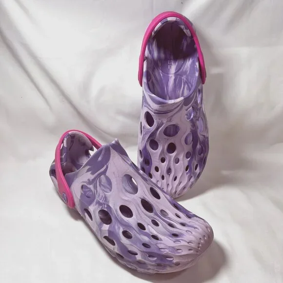 Merrell Hydro Moc Water Shoes-Kids size 4-Mrs1480 1-Purple/lilac/Pink-Slip On