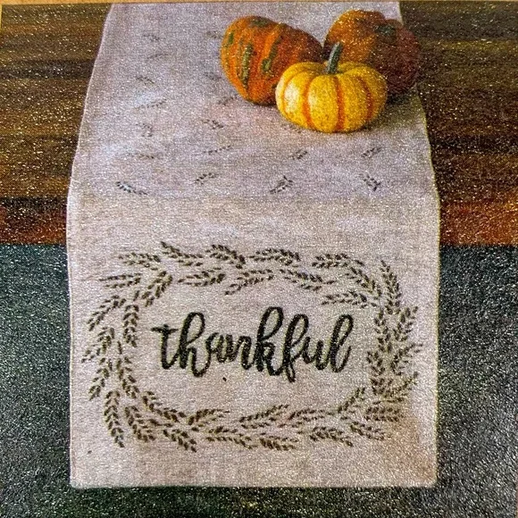 Harvest Wheat Embroidered Fall Table Runner 13”x72” NWT (Q238-240)