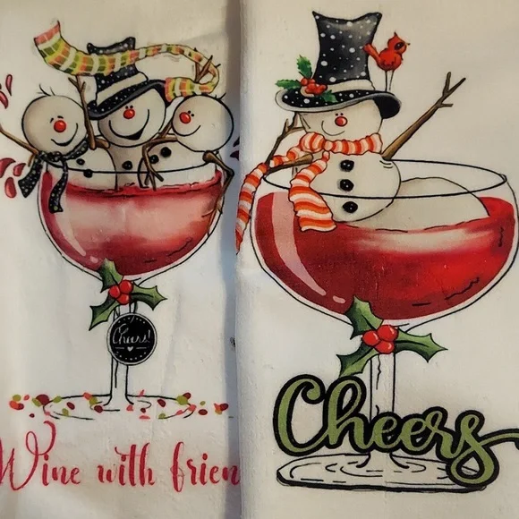 Set of 2 Wine Frosty Towels