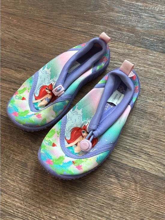 Disney Ariel Kids Water Shoes in Purple and Pastel Gradient