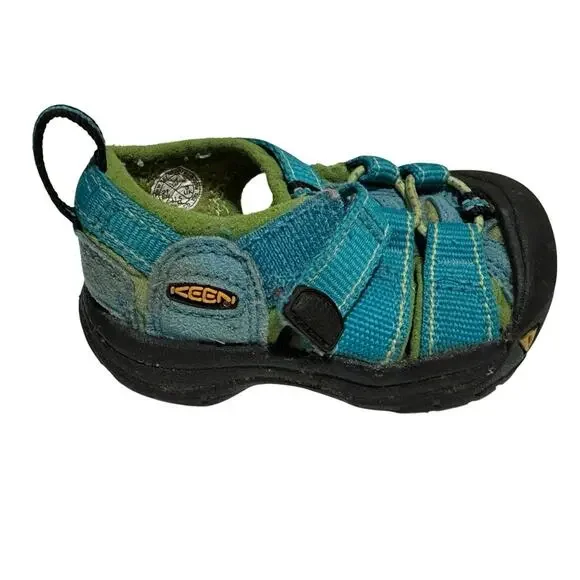 KEEN Newport H2 Aqua Blue Green Waterproof Sport Sandal Shoe Boys 4 Youth Water