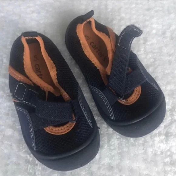 Boys Navy and Orange Water Shoes