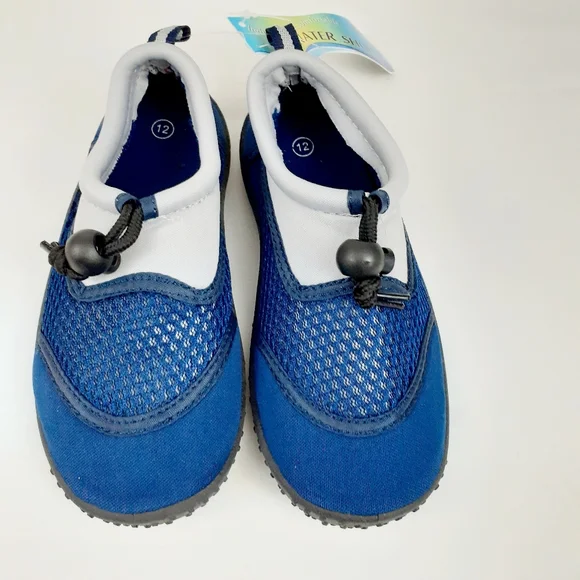 Boys Aqua Water Shoes Blue Gray Size 12