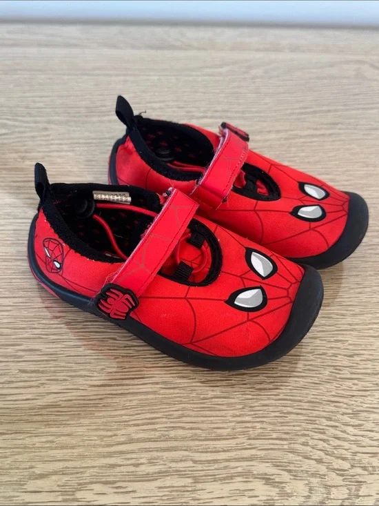 Kids Red Spider-Man Velcro Water Shoes - Kids Size 7/8