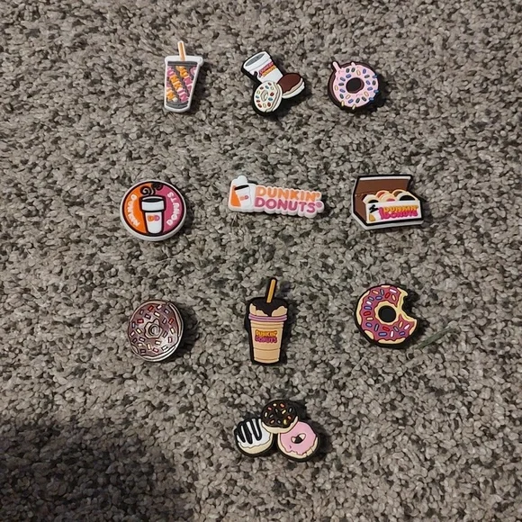 10 Piece Dunkin Donuts Croc Charms