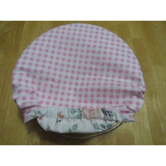 Kitchenaid Bowl Cover, Reversible Roses and Pink Gingham Mixer Cover