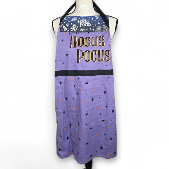Disney Hocus Pocus Purple Halloween Witch Kitchen Apron