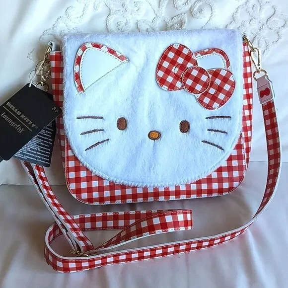 Hello Kitty Sanrio/ Loungefly ♥️🍒💌Red Gingham Collectible Purse