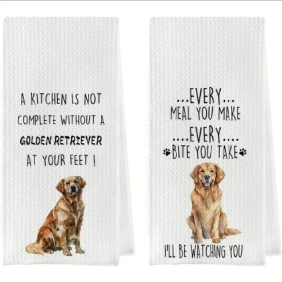 Samson's Friends Golden Retriever Hand Towel Set