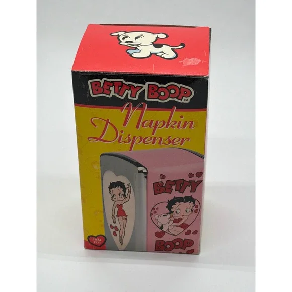 Betty Boop Vintage Retro Diner Style Steel Napkin Dispenser 1998 Shadle NEW