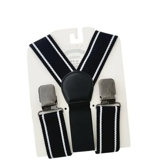 6+ New Gymboree dresses up navy suspenders