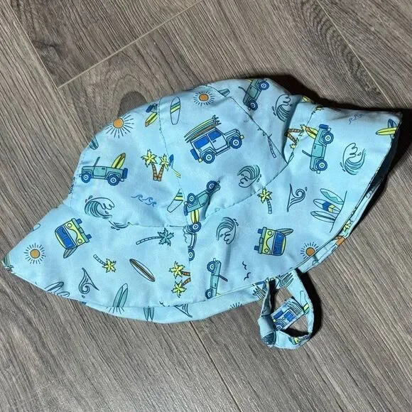 Blue Surfing Swim Summer Hat EPC Size Infant Toddler Excellent Preloved Conditio