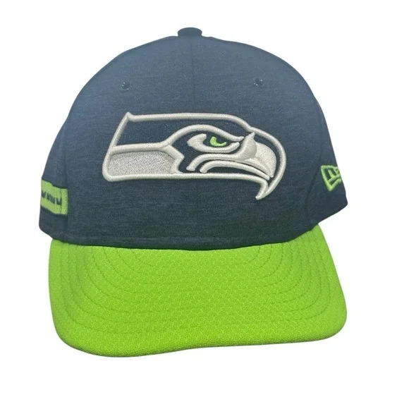 New Era 9Fifty Seattle Seahawks YOUTH Hat Neon Green Honeycomb Brim SnapBack Cap