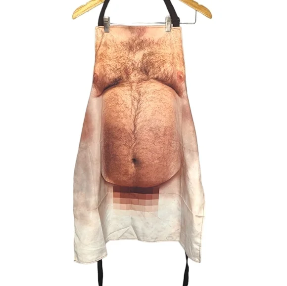 Funny Men's Stomach Naked Apron One size Kitchen apron