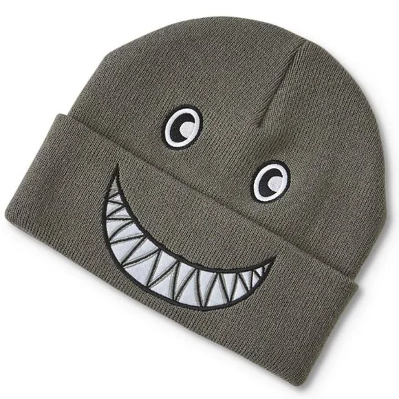✨$5 w/ $15+ BUNDLE✨ New Boy Gray Shark Knit Beanie Winter Cap Hat