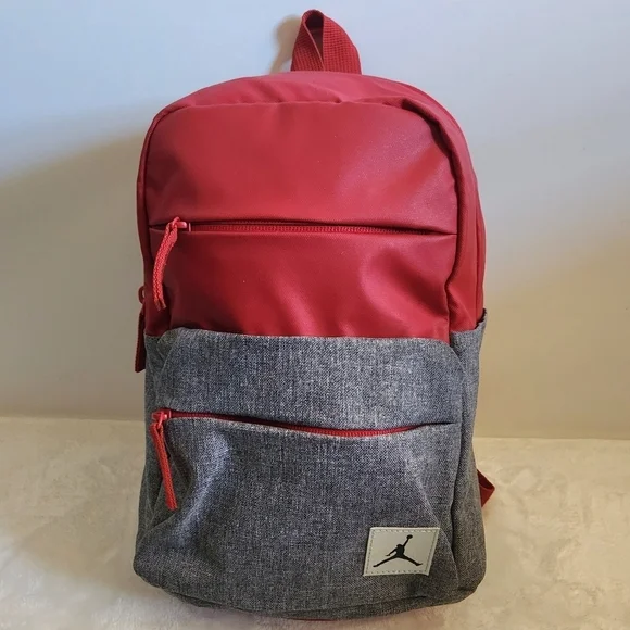 Nike Air Jordan Jumpman Pivot Red Gray Small Mini Youth Kids Backpack