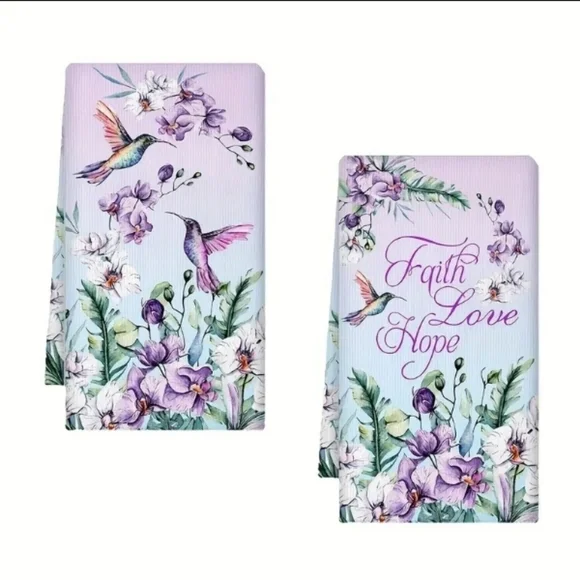 Set of 2 Hummingbird Kitchen Towels