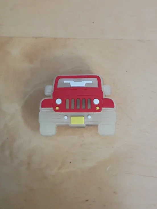 10 for $10 Jibbitz Croc Charm - Luminous Red Jeep w/ Yellow License Plate - Glow