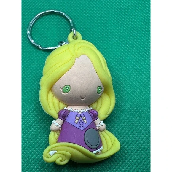 Disney Princess Rapunzel 3D Figural Backpack Bag Clip Monogram Keychain Tangled