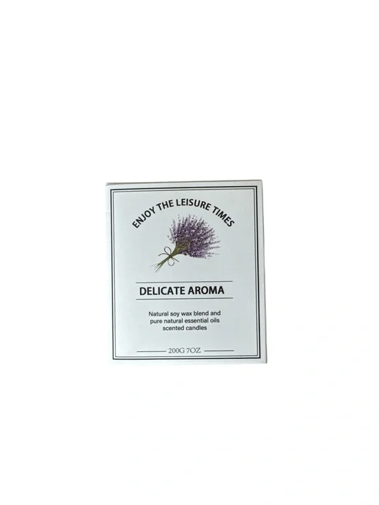 Lavender Scented Candle Natural Soy Wax Blend Essential Oils 7oz 200g New