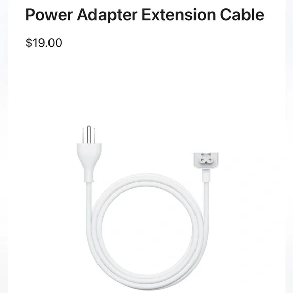 Apple Power Adapter Extension Cable A1 2.5a 125V 3-prong 1.8M NEW