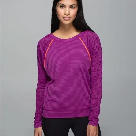lululemon athletica Run For Days Long Sleeve Top Regal Plum