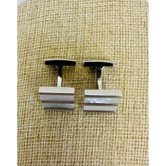 Ryan Seacrest Distinction Men Cufflinks Silver‎ One Size Mother Of Pearl