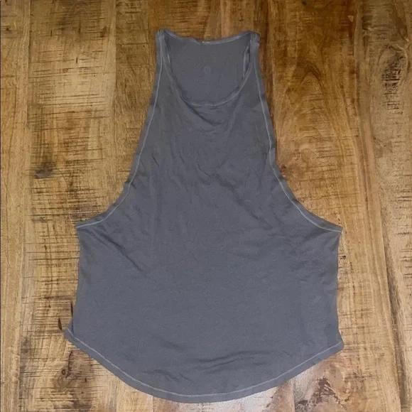 Lululemon Athletica Blue Sleeveless Muscle Tee with Cut Out
