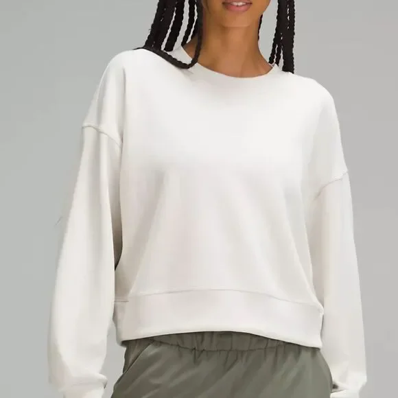 Lululemon Athletica Oversized Long Sleeve Sweatshirt - White Opal