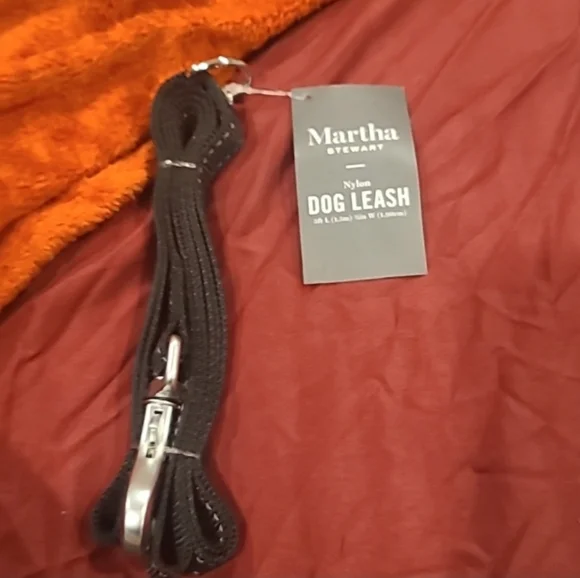 ❤️10/$10 New Martha Stewart Nylon Dog Leash in Black 5ft Animal Leash