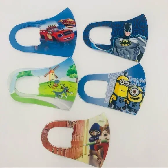 Brand New‎ Assorted Boys Face Mask Reusable 5 In Pack