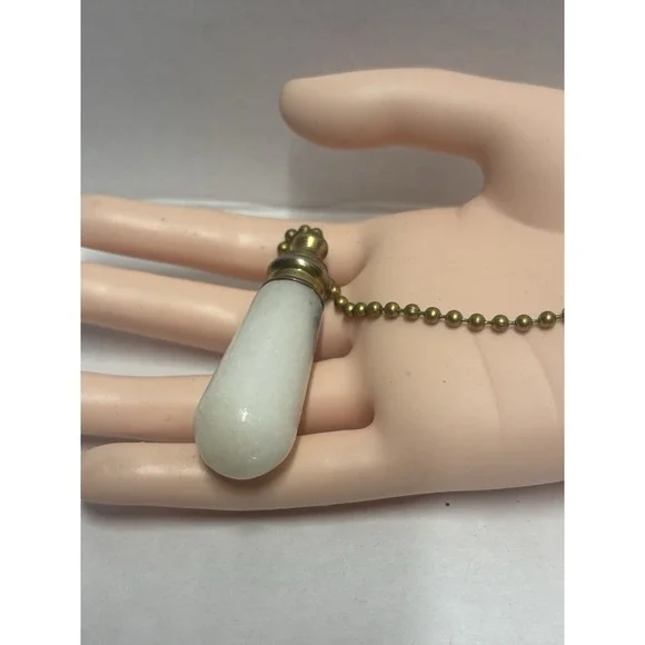 Pull Chain  Brass for  Lamp or celing fan vintage cream color vintage