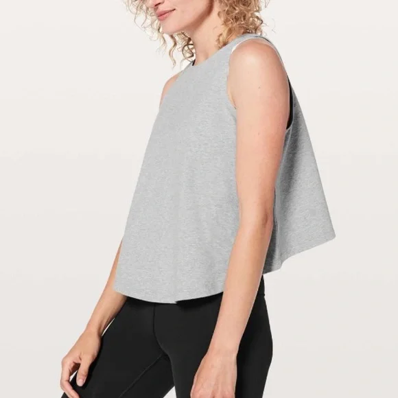 Lululemon Blissed Out Tank Heathered Core Light Grey