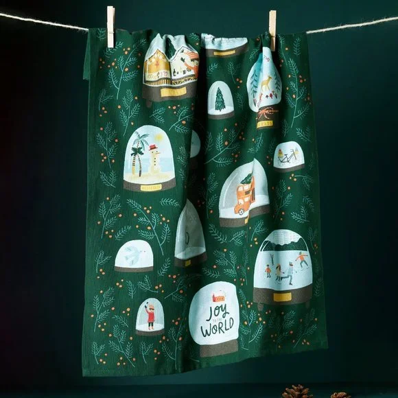 Anthropologie Joy To The World Dish Towel