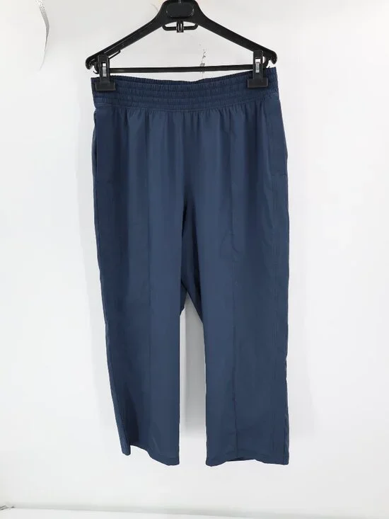 Lululemon Pants Womens 10 Wanderer Cropped Elastic Waist High Rise Casual Blue