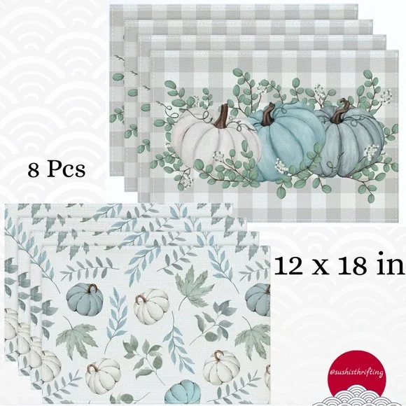 Placemat Set - Cozy Harvest Pumpkins