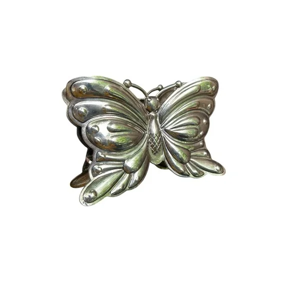 Vintage Goldinger Silver Plated Butterfly Napkin Holder # 6696 MCM