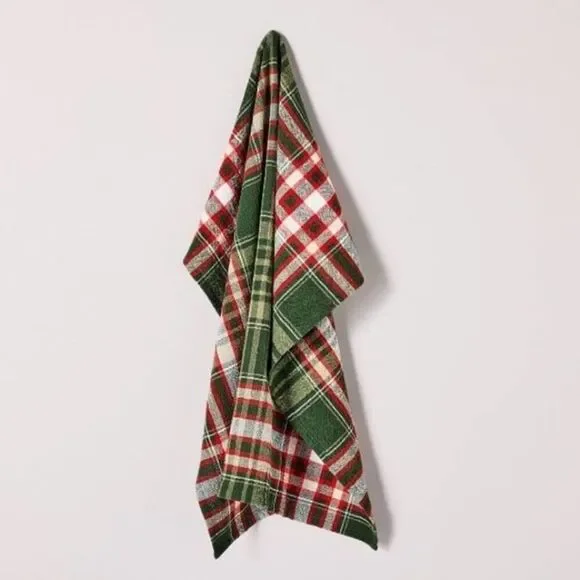 Hearth Hand Magnolia Christmas Plaid Kitchen Hand Towel