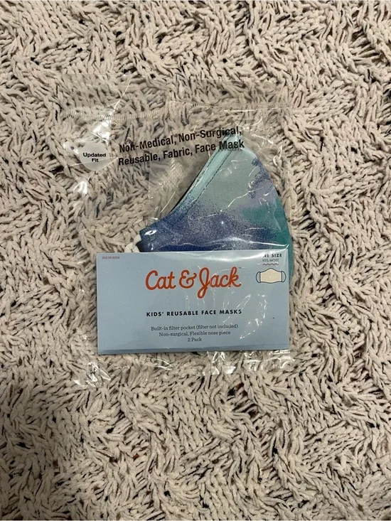 Cat & Jack Black Face Mask with White Polka Dots
